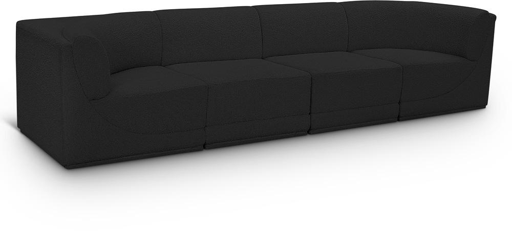 Meridian Furniture - Ollie Black Boucle Fabric Modular Sofa - 4Pc - 118Black-S128 veiw 1