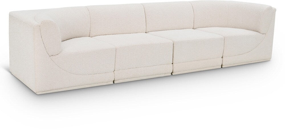 Meridian Furniture - Ollie Cream Boucle Fabric Modular Sofa - 4Pc - 118Cream-S128 veiw 1