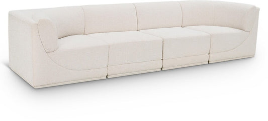 Meridian Furniture - Ollie Cream Boucle Fabric Modular Sofa - 4Pc - 118Cream-S128 veiw 1