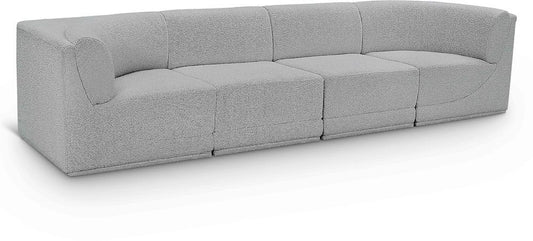 Meridian Furniture - Ollie Grey Boucle Fabric Modular Sofa - 4Pc - 118Grey-S128 veiw 1