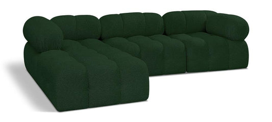 Meridian Furniture - Ames Green Boucle Fabric Modular Sectional - 4Pc - 611Green-Sec4B veiw 1