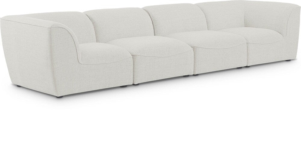 Meridian Furniture - Miramar Cream Durable Linen Textured Modular Sofa - 4Pc - 683Cream-S142 veiw 1