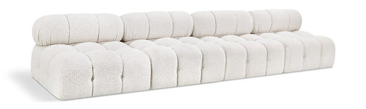 Meridian Furniture - Ames Cream Boucle Fabric Modular Sofa - 4Pc - 611Cream-S136B veiw 1