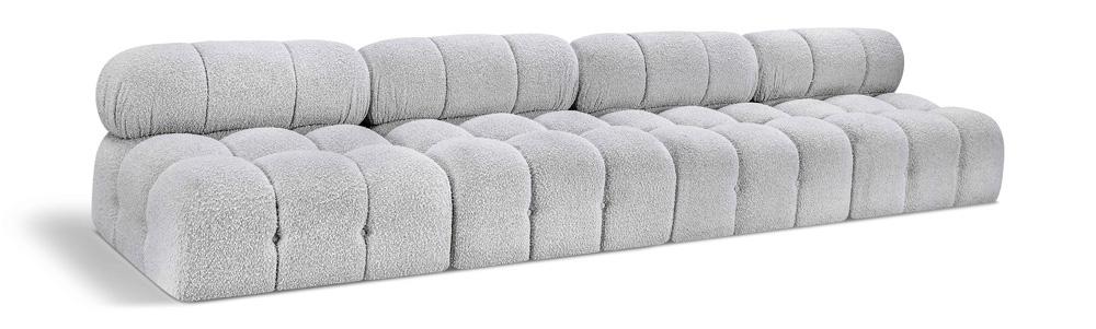 Meridian Furniture - Ames Grey Boucle Fabric Modular Sofa - 4Pc - 611Grey-S136B veiw 1