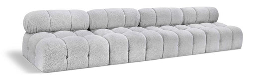 Meridian Furniture - Ames Grey Boucle Fabric Modular Sofa - 4Pc - 611Grey-S136B veiw 1