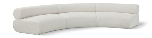 Meridian Furniture - Bale Cream Chenille Fabric Modular Sofa - 3Pc - 114Cream-S3A veiw 1