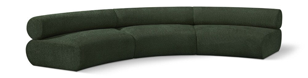 Meridian Furniture - Bale Green Chenille Fabric Modular Sofa - 3Pc - 114Green-S3A veiw 1