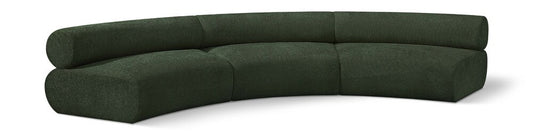 Meridian Furniture - Bale Green Chenille Fabric Modular Sofa - 3Pc - 114Green-S3A veiw 1