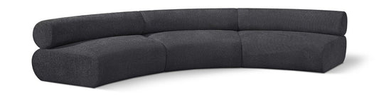Meridian Furniture - Bale Grey Chenille Fabric Modular Sofa - 3Pc - 114Grey-S3A veiw 1