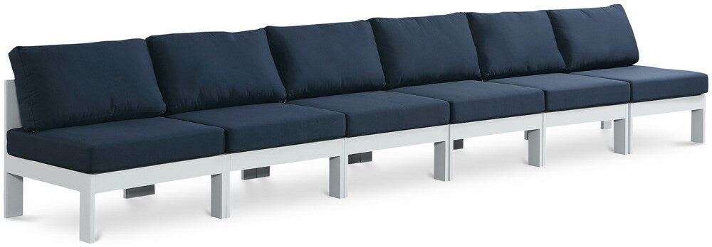 Meridian Furniture - Nizuc Navy Water Resistant Fabric Outdoor Patio Modular Sofa - 6Pc - 375Navy-S180B veiw 1