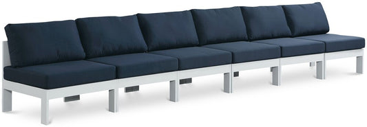 Meridian Furniture - Nizuc Navy Water Resistant Fabric Outdoor Patio Modular Sofa - 6Pc - 375Navy-S180B veiw 1