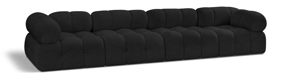 Meridian Furniture - Ames Black Boucle Fabric Modular Sofa - 4Pc - 611Black-S136A veiw 1