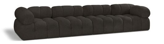 Meridian Furniture - Ames Brown Boucle Fabric Modular Sofa - 4Pc - 611Brown-S136A veiw 1