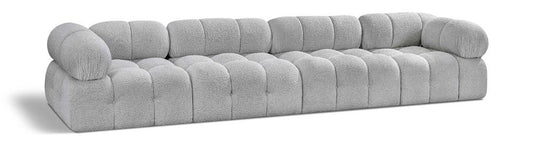 Meridian Furniture - Ames Grey Boucle Fabric Modular Sofa - 4Pc - 611Grey-S136A veiw 1