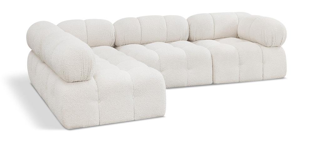 Meridian Furniture - Ames Cream Boucle Fabric Modular Sectional - 4Pc - 611Cream-Sec4A veiw 1