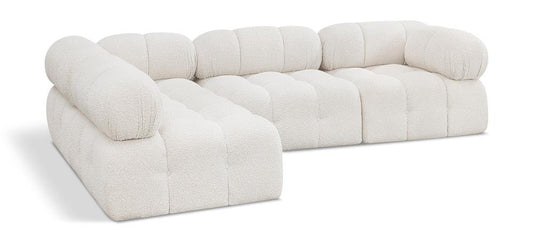 Meridian Furniture - Ames Cream Boucle Fabric Modular Sectional - 4Pc - 611Cream-Sec4A veiw 1