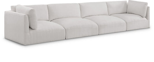 Meridian Furniture - Ease Cream Polyester Fabric Modular Sofa - 4Pc - 696Cream-S152B veiw 1