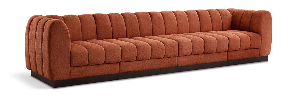 Meridian Furniture - Quinn Cognac Chenille Fabric Modular Sofa - 4Pc - 124Cognac-S133 veiw 1