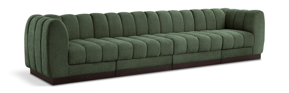 Meridian Furniture - Quinn Green Chenille Fabric Modular Sofa - 4Pc - 124Green-S133 veiw 1