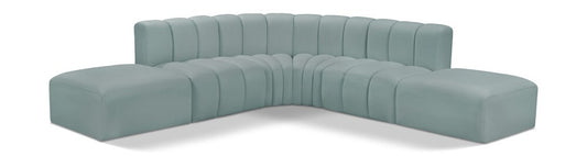 Meridian Furniture - Arc Mint Green Vegan Leather Modular Sofa - 6Pc - 101Mint-S6C veiw 1