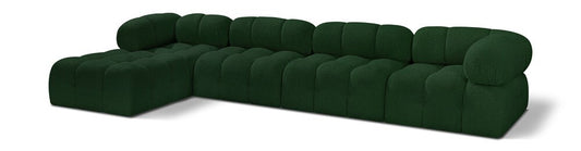 Meridian Furniture - Ames Green Boucle Fabric Modular Sectional - 5Pc - 611Green-Sec5B veiw 1