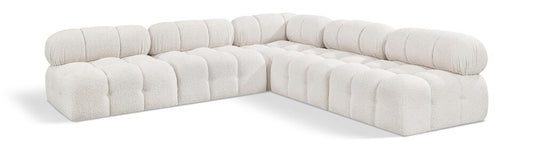 Meridian Furniture - Ames Cream Boucle Fabric Modular Sectional - 5Pc - 611Cream-Sec5C veiw 1