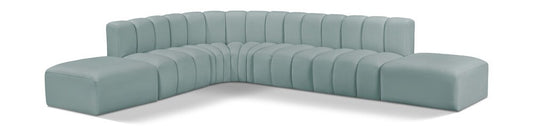 Meridian Furniture - Arc Mint Green Vegan Leather Modular Sofa - 7Pc - 101Mint-S7A veiw 1