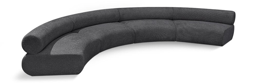 Meridian Furniture - Bale Grey Chenille Fabric Modular Sofa - 4Pc - 114Grey-S4A veiw 1