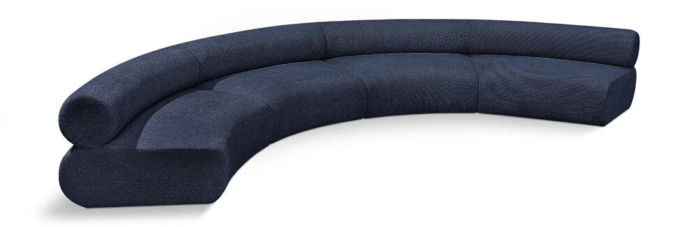 Meridian Furniture - Bale Navy Chenille Fabric Modular Sofa - 4Pc - 114Navy-S4A veiw 1