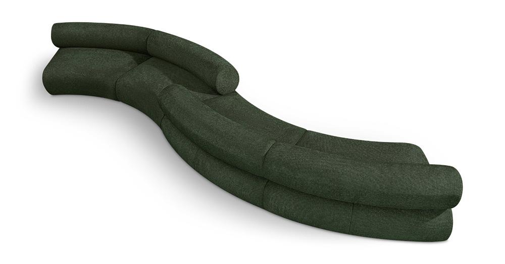Meridian Furniture - Bale Green Chenille Fabric Modular Sofa - 4Pc - 114Green-S4B veiw 1
