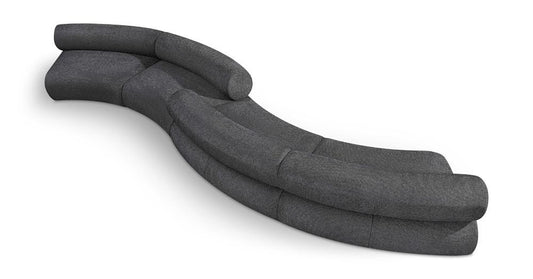 Meridian Furniture - Bale Grey Chenille Fabric Modular Sofa - 4Pc - 114Grey-S4B veiw 1