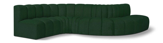Meridian Furniture - Arc Green Boucle Fabric Modular Sofa - 6Pc - 102Green-S6A veiw 1
