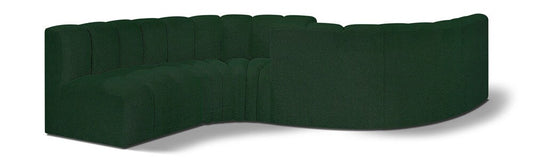 Meridian Furniture - Arc Green Boucle Fabric Modular Sofa - 6Pc - 102Green-S6D veiw 1