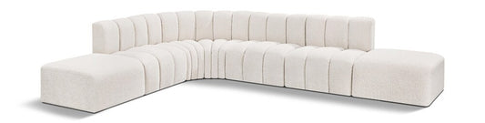 Meridian Furniture - Arc Cream Boucle Fabric Modular Sofa - 7Pc - 102Cream-S7A veiw 1