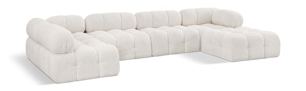 Meridian Furniture - Ames Cream Boucle Fabric Modular Sectional - 6Pc - 611Cream-Sec6A veiw 1