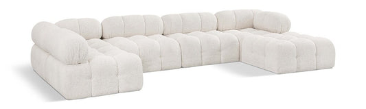 Meridian Furniture - Ames Cream Boucle Fabric Modular Sectional - 6Pc - 611Cream-Sec6A veiw 1