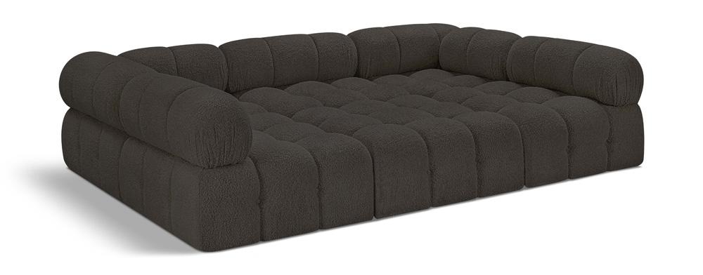 Meridian Furniture - Ames Brown Boucle Fabric Modular Sectional - 6Pc - 611Brown-Sec6C veiw 1