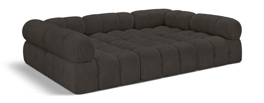 Meridian Furniture - Ames Brown Boucle Fabric Modular Sectional - 6Pc - 611Brown-Sec6C veiw 1