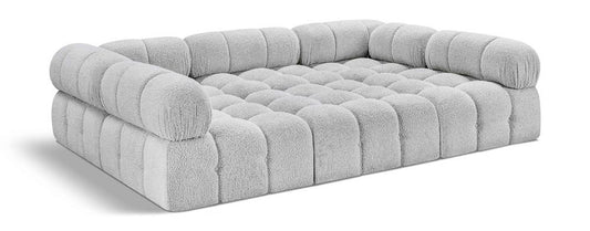 Meridian Furniture - Ames Grey Boucle Fabric Modular Sectional - 6Pc - 611Grey-Sec6C veiw 1