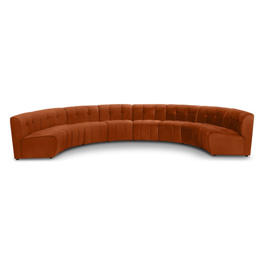 Meridian Furniture - Limitless Cognac Velvet 8pc. Modular Sectional - 645Cognac-8PC veiw 1
