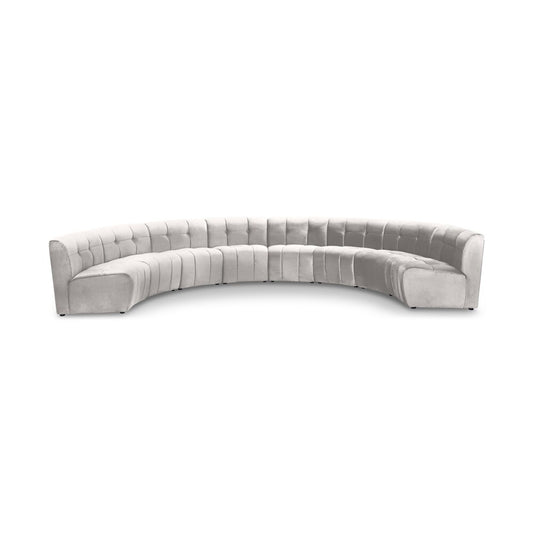Meridian Furniture - Limitless Cream Velvet 8pc. Modular Sectional - 645Cream-8PC veiw 1