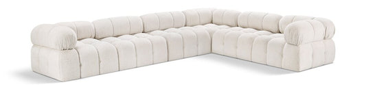Meridian Furniture - Ames Cream Boucle Fabric Modular Sectional - 6Pc - 611Cream-Sec6F veiw 1