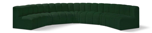 Meridian Furniture - Arc Green Boucle Fabric Modular Sofa - 7Pc - 102Green-S7B veiw 1