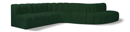 Meridian Furniture - Arc Green Boucle Fabric Modular Sofa - 7Pc - 102Green-S7C veiw 1