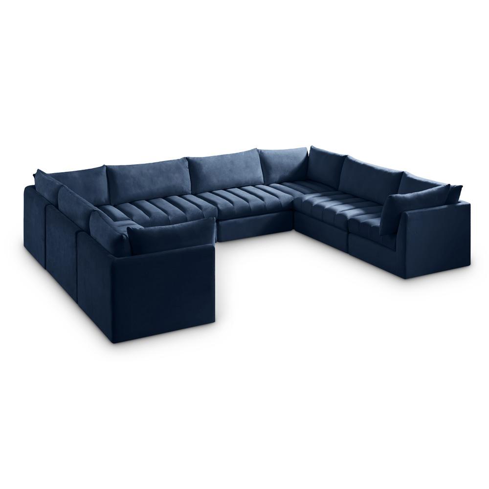 Meridian Furniture - Jacob Navy Velvet Modular Sectional - 8Pc - 649Navy-Sec8A veiw 1