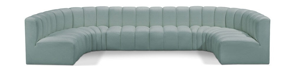 Meridian Furniture - Arc Mint Green Vegan Leather Modular Sofa - 8Pc - 101Mint-S8A veiw 1