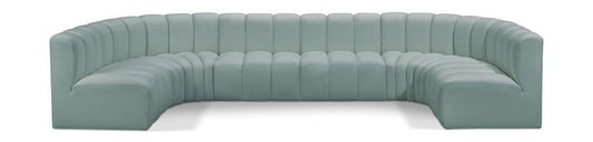 Meridian Furniture - Arc Mint Green Vegan Leather Modular Sofa - 8Pc - 101Mint-S8A veiw 1