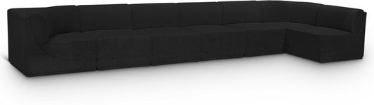 Meridian Furniture - Ollie Black Boucle Fabric Modular Sectional - 7Pc - 118Black-Sec7B veiw 1
