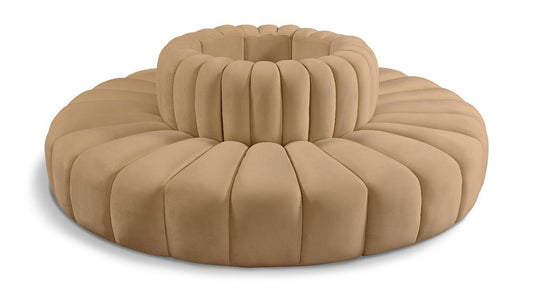 Meridian Furniture - Arc Camel Velvet Modular Sofa - 8Pc - 103Camel-S8D veiw 1