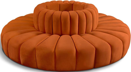 Meridian Furniture - Arc Cognac Velvet Modular Sofa - 8Pc - 103Cognac-S8D veiw 1